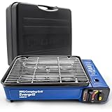 Gasgrill 2300 Watt – Tragbarer Tischgrill mit Transportkoffer, Piezo-Zündung...
