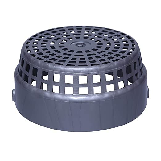 Image of RUWA Kitchen Chimney Pipe Cowl Cover for Exhaust Duct Pipe | Weatherproof Vent Cap for Kitchen Exhaust Fan | Durable Grey PVC Cowl (4 inch)