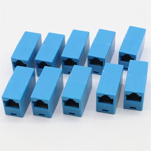 Conector RJ45 hembra doble puerto 8P8C que duplica las conexiones de red