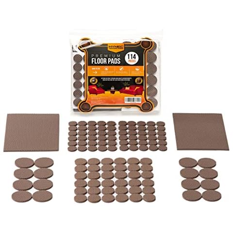 Felt Pads | Furniture Pads | Felt Pads For Furniture - 114 Pieces, 4 Shapes & Sizes - Rubber Furniture Pads, Furniture Floor Protectors By Hynectechnologies Cover