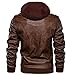 Tianfudedian Chaqueta de Moto de Cuero para Hombre con Capucha extraíble, Denzell...