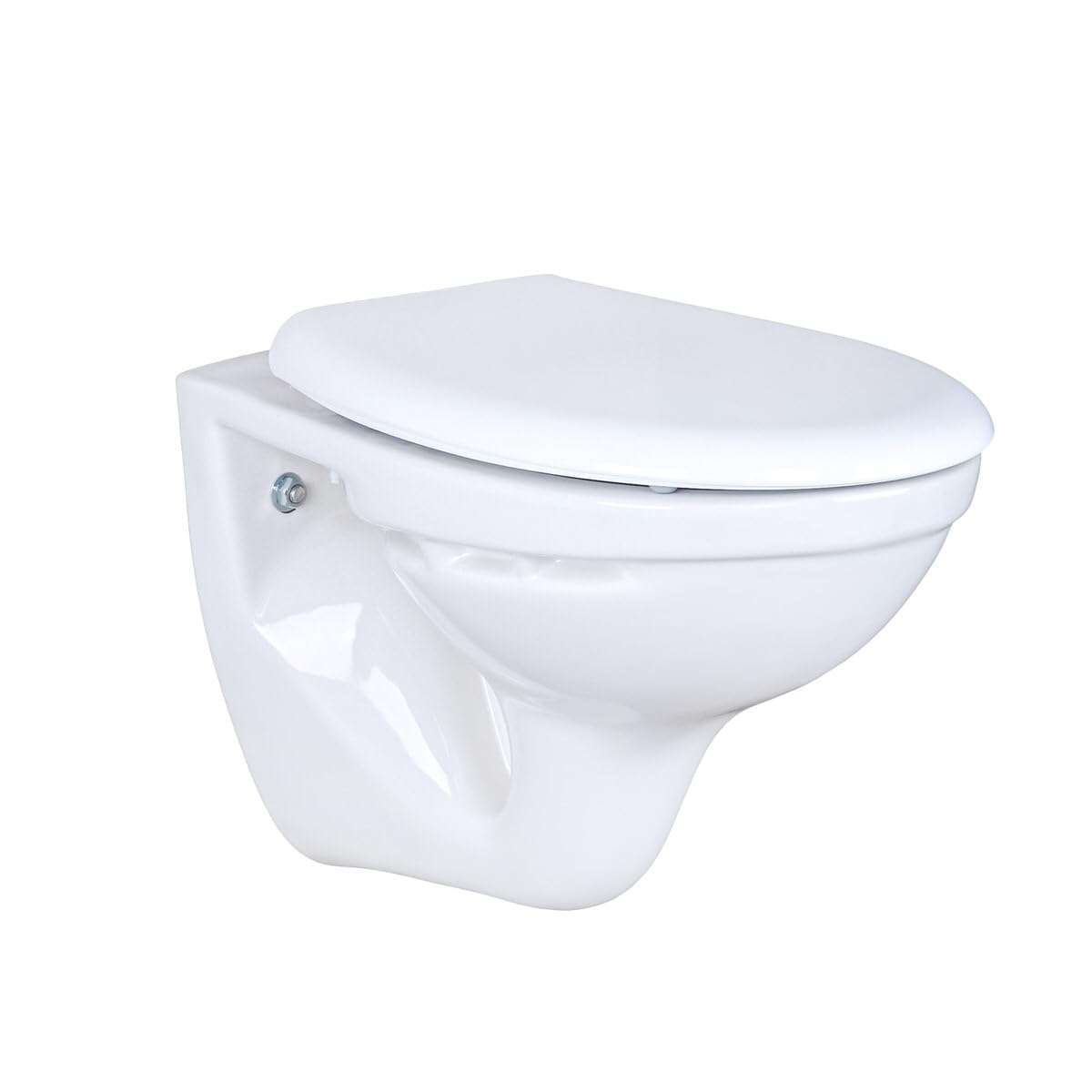 Belvit Hänge WC Komplettset Weiß Tiefspüler