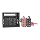 tomzz Audio 2404-035 Radioblende Set kompatibel mit BMW 1er E87 3er E90 Z4 E89 schwarz mit Quadlockadapter ISO, Fakra Antennenadapter DIN ISO