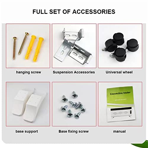 Jhkzudg Convector Radiator Heater,With Timer And Remote Control, Freestanding Or Wall-Mounted Portable Electric Heating, Adjustable Thermostat And Safety Cut-Off #TOP6