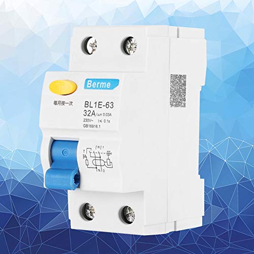 Oumefar BL1E-63 32A 1P + N RCCB interruttore differenziale residuo corrente 30mA 230V interruttore differenziale residuo per ingegneria edilizia ecc