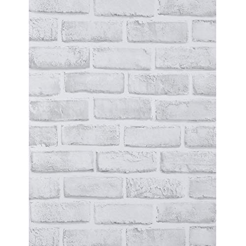 Papier Peint Adhésif Brique Blanche Imperméable et Repositionnable pour Salon - 6