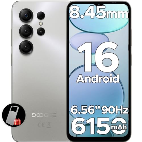 DOOGEE Note 56X Smartphone Android 16, 6150mAh, 6.56' HD+ 90Hz IPS, 24GB+64GB/2TB TF, 4G Telefono Cellular offerta Smartphone, 8.45 mm Ultrasottile, 8MP+5MP/Dual SIM/Octa Core/Face ID/GPS, Naturale