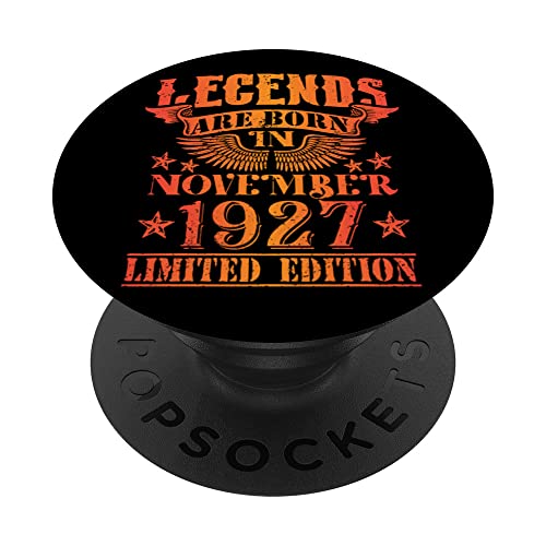 Cumpleaños Noviembre 1927 Edición Limitada Regalo Vintage PopSockets PopGrip Intercambiable