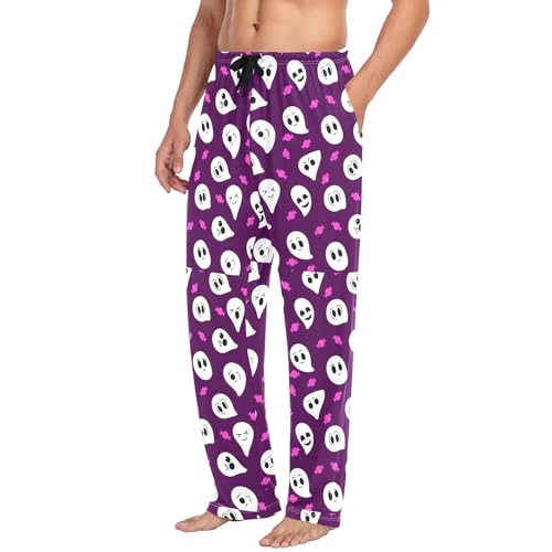 White Spirits and Candies Men's Cotton Pajama Pants with Pockets and Drawstring Comfortable and Stylish,S4