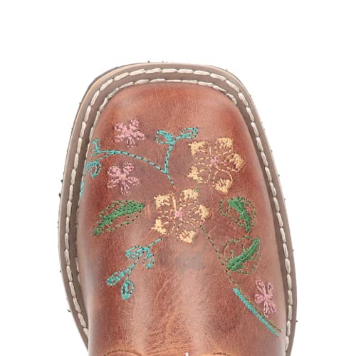 Smoky Children's Kid's Floralie Brown Leather Western Cowboy Boot2