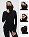 baleaf Thermal Shirts for Women Turtleneck Long Sleeve Top Fleece Ski Base Layer Warm Winter Clothes Black 2XL