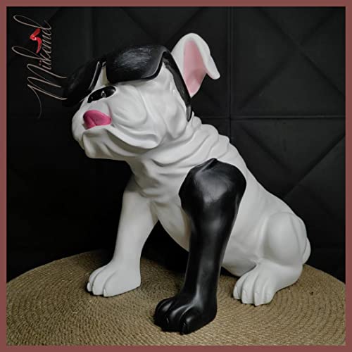 Sculpture faite à la main bouledogue chillin pour buffet moderne