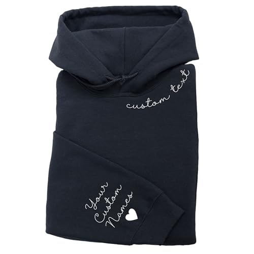 coreus Custom Hoodies for Men and Women with Text on Neck and Sleeve Custom Hoodies Design Your Own...
