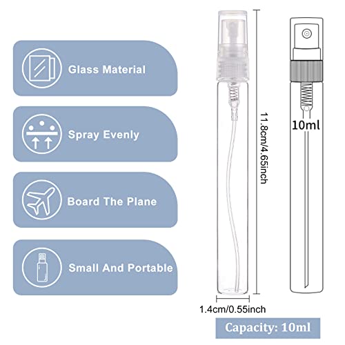 BENECREAT 25 Pack 10ml Bottiglia di Cristallo