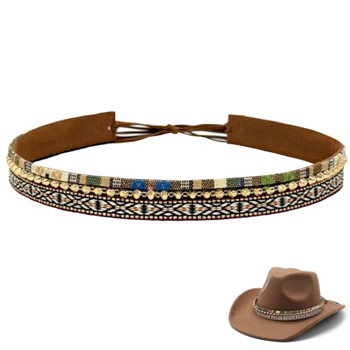 nemokamai Cowboy Hat Bands for Men Women, Leather Hatbands Belt for Cowboy/Western/Fedora/Cowgirl Hats