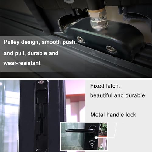 Concession Window Aluminum Alloy Food Truck Service with Horizontal Sliding Screen Windows,Retractable Bifold Divider - Tempered Glass Sliding Window for Restaurants and Commercial Spaces