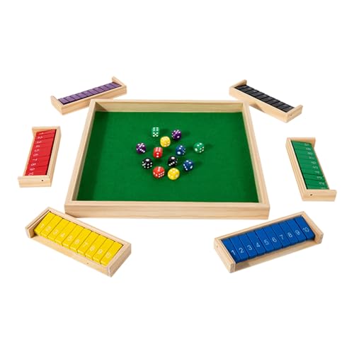 Juego de mesa de madera natural con dados tallados para coleccionistas