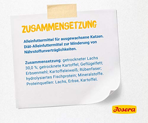 JOSERA Marinesse (1 x 400 g) | Adult | Premium Trockenfutter für ausgewachsene allergische Katzen | Lachs, Kartoffel & Erbse als ausgesuchte Proteinquellen | getreidefrei | Katzenfutter | 1er Pack