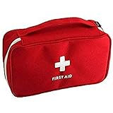  IBLUELOVER Kit de Primeros Auxilios Bolsa médica portátil Bolsa de Almacenamiento Kit de Primeros Auxilios Exterior para Viajes en casa Montañismo Senderismo Camping (Rojo)