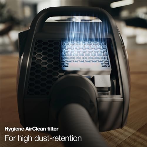 Miele Boost CX1 - Bagless Canister Vacuum Cleaner, Lightweight, Compact and Corded with Vortex Technology and Hygiene AirClean Filter, in Grey/Blue