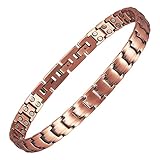 MagVIVACE Men Pure Copper Anklet, 10'' Magnetic Ankle Bracelet with Magnets, Jewelry Gift (Men Anklet)