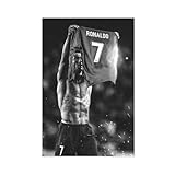DUMPER Cristiano Ronaldo Poster auf Leinwand, Wandkunst, Dekordruck, Bild Gemälde für Wohnzimmer, Schlafzimmer, Dekoration, 50 x 75 cm