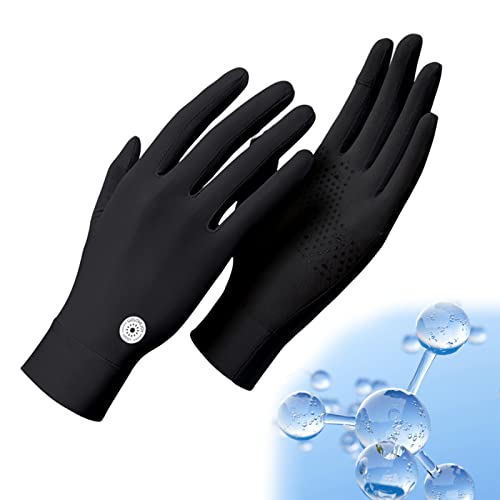 Idezek Guantes FPS, Sol Transpirables con sensación Hielo UPF 50+, conducción, Vela, Pesca para Mujeres y Hombres, Guantes SPF para Remo, Senderismo, Kayak