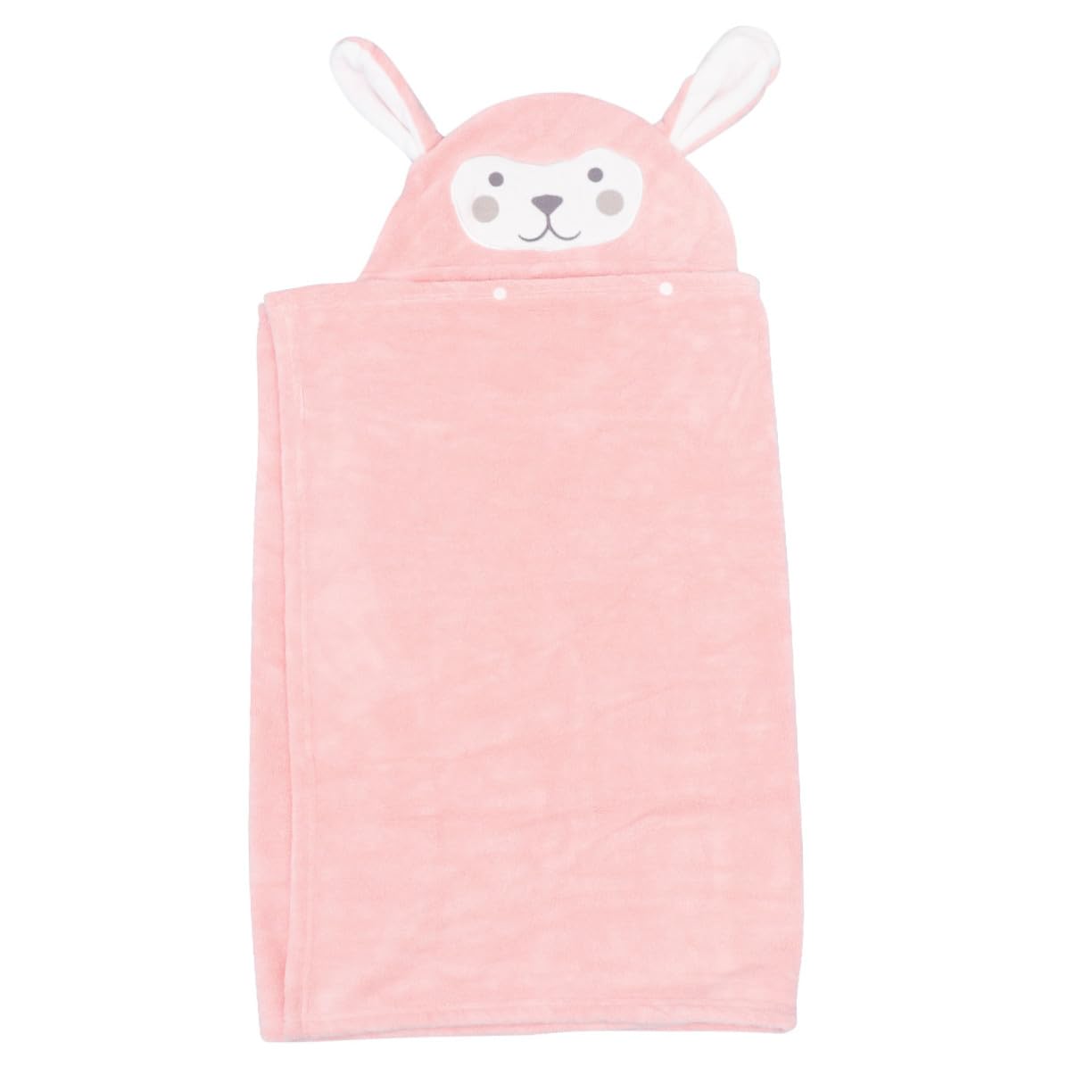 Gadpiparty Toalla de Baño Capucha para Niños en Coral Polar Rosa, Absorbente Secado Rápido Diseño de Conejo para Piscina y Parque Acuático