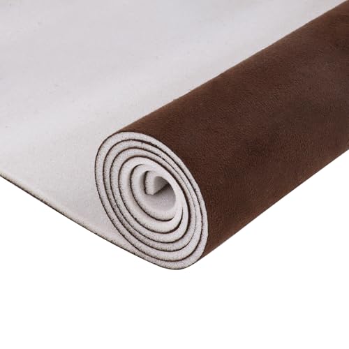 SBWLKJ Suede Auto Headliner Fabric 36"×60" with 1/9" Foam Backing Auto Headliner Repair Material No-Sagging Car Roof Upholstery Fabric for All Vehicle Boat Home Interior Replacement - Chocolate