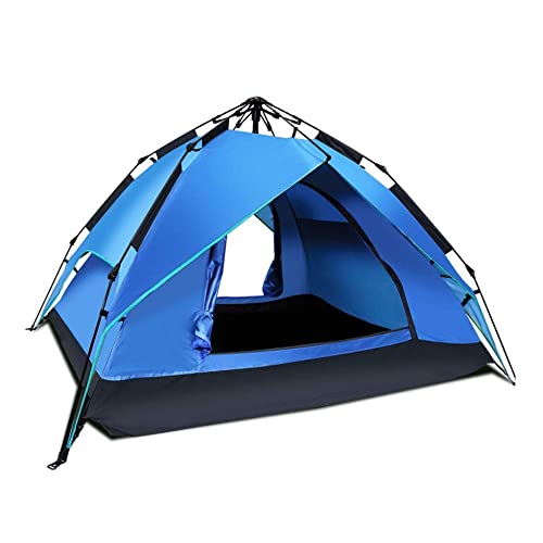 Device Camping Pop up Tent, 3-4 Person Portable Tent Instant Easy Set up Tent Waterproof Windproof Automatic Tent for Hiking Camping Mountaineering(Multicolored)
