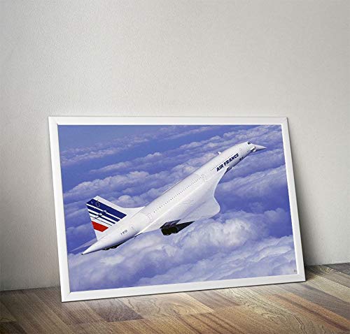 Poster Concorde Avion Vintage - Format 60x90 Cm, Haute Qualité, Reproduction D'affiche Rétro, Neuf