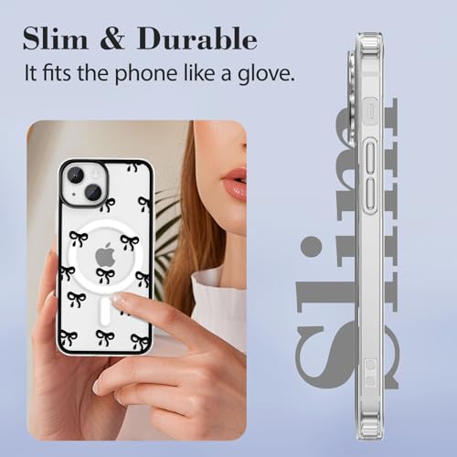 Coque iPhone 15 MagSafe incassable et fine, protection polycarbonate durable noire