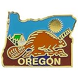 Oregon State Shaped Map Lapel Metal Pin