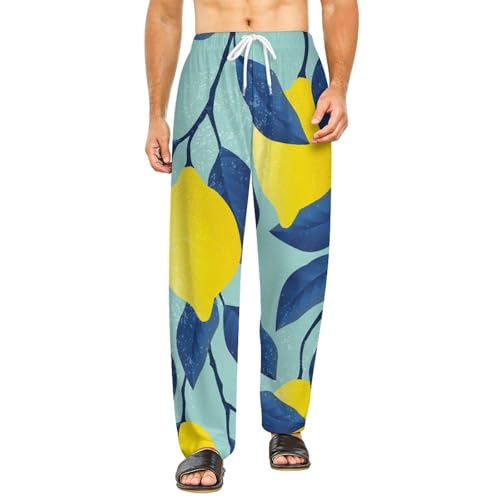 Vêtements de nuit femme bleu citron S | Fini les pantalons de pyjama sans poches