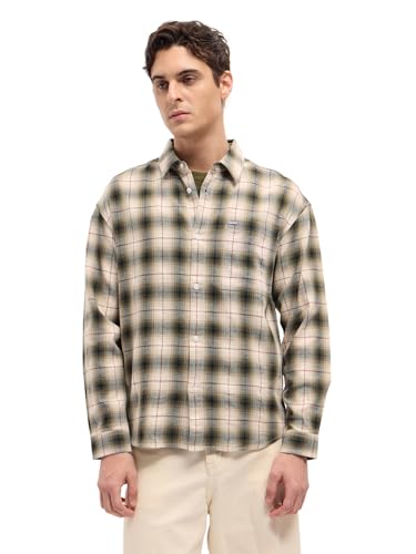 Image of THE BEAR HOUSE Men's Checked Tailored Fit Formal Shirt