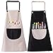 Tuimiyisou Art Apron Kids Kids Painting Aprons 2Pcs Waterproof ＆ Oilproof Toddler Art Smock with Roomy Pocket Adjustable Children Play Apron for 3-5 Years Kids Craft, Water Play, Eating