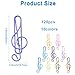 Aoserge 120Pcs Music Paper Clips in 10 Vibrant Colors, Adorable Metal Musical Note Shaped Clips for Party Invitations, Office Documents, Music Teacher Gifts & Creative Bookmarking