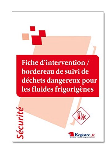 Fiche Intervention Bordereau Suivi Déchets Dangereux pour Fluides Frigorigènes (P075) Cover