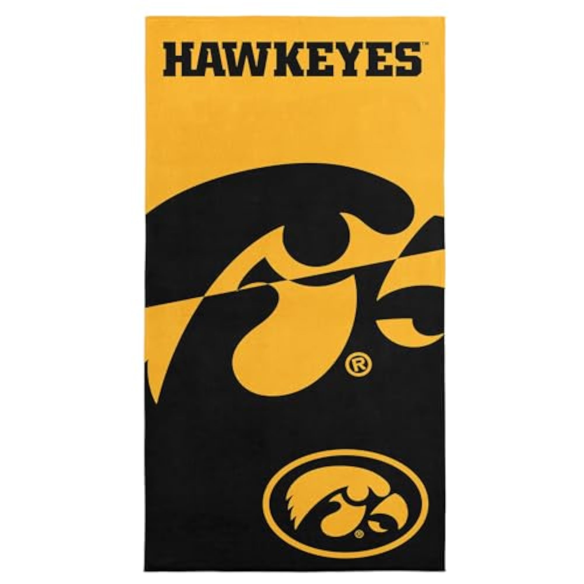 Iowa Hawkeyes NCAA Incisor Micro Fiber Beach Towel