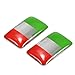 Alamor Paire D'Autocollants en Aluminium Italie Drapeau Emblème De Voiture Vignette Étiquette Auto-Adhésif Décoration Autocollant