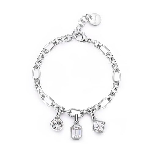 Bracelet Brosway Symphonia BYM191 acier rigide cristaux femme
