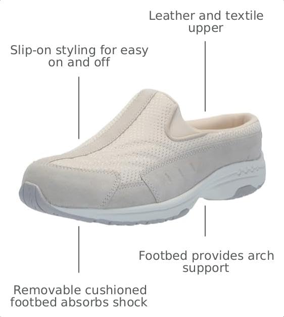 Easy Spirit Women's Traveltime Mule Light Natural Mesh 5 Medium - image 3