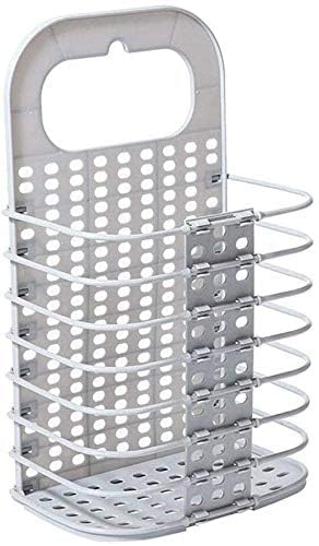 Plastic Wall Mounted Laundry Hamper Dirty Clothes Storage Basket/Hanging Toiletry Organizer Basket Bin For Cloths/Food/Newspaper-image-43