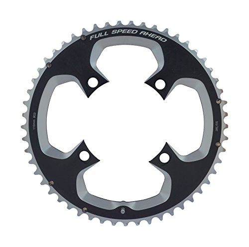 FSA Unisex Adult Powerbox Alloy 2x11 Road Chainring - Black, 110 × 52T, Size 110 x 52T