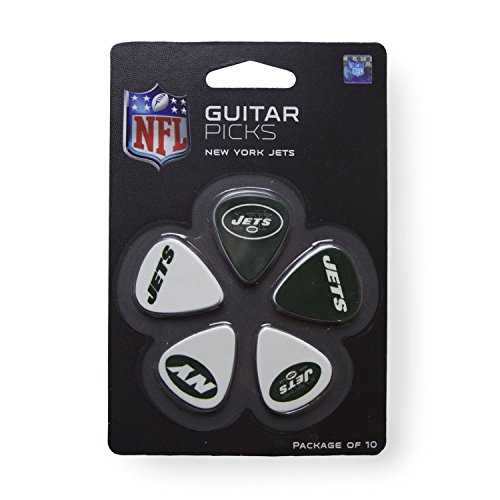Woodrow Guitar by The Sports Vault NFL New York Jets Guitar Picks, 10 Pack