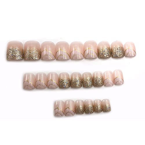 KJDSE Nagelsticker Nagelfolie Selbstklebend Nagellack Sticker 1 Set 24pcs Design Selbstklebende Maniküre Einfarbig…