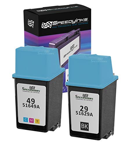 Speedy Inks Remanufactured Ink Cartridge Replacement for HP 29 & HP 49 (1 Black, 1 Tri-Color, 2-Pack)