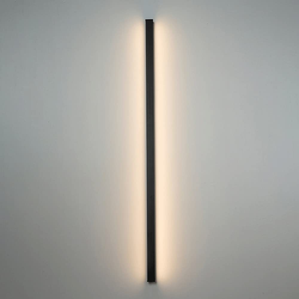 VDOQTLJT Aisle Atmosphere Lights Black Linear Background Wall Sconce Lamps Modern Minimalist Strip ?for Living Room Sofa Bedroom Bedside Chandeliers(100cm)