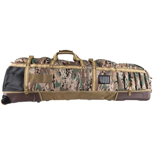 Sun Mountain Kube Golf Travel Bag 2-Wheel Rolling System-Compact Storage Case Java Sand Camo