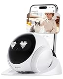 Crigge Magic S1 Indoor Security Robot Camera 1080P Movable Pet Camera with App Control, 2-Way Audio, Motion Detection, Night Vision, Auto-Recharge, Smart Home Cam for Pet/Elderly/Baby (White)